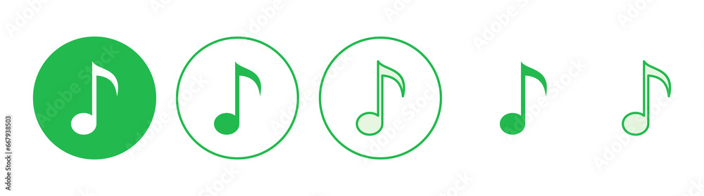 Music icon set. note music icon vector Music icon set. note music icon vector