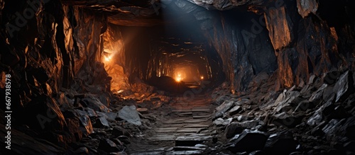 Ventilated tunnel for mining