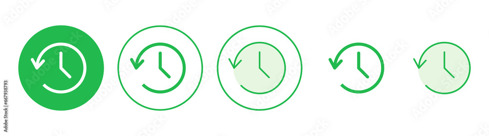History icon set. recent event history History icon set. recent event history
