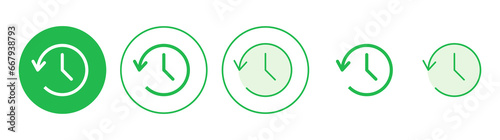 History icon set. recent event history