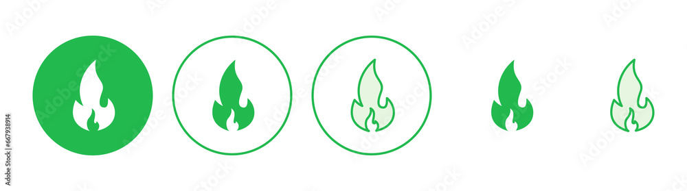 Fire icon set. fire vector icon Fire icon set. fire vector icon