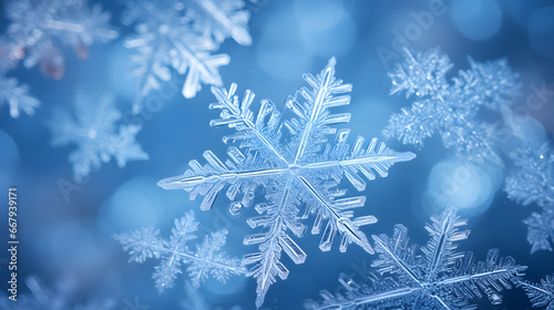 beauty blue crystal snowflakes © jxvxnism