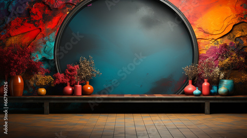 blank podium display image withartistic and creative photo