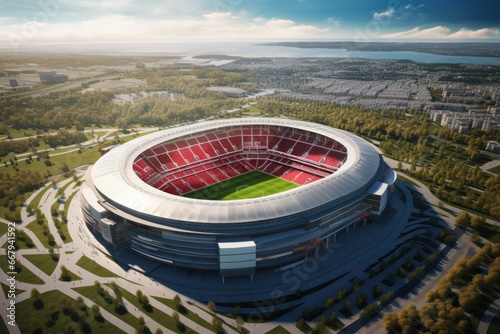 Stadium designs optimizing audience experience and safety standards.