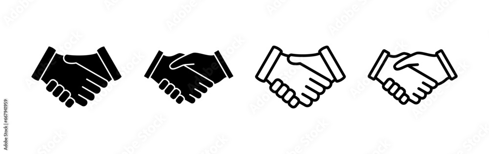Hand shake icon vector. business handshake. contract agreement. partnership