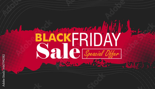 Black Friday sale banner set. Black Friday sales discount banner design
