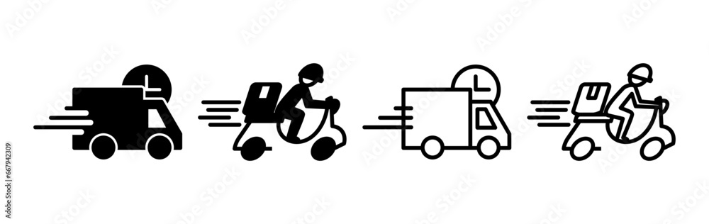 Delivery icon vector. Shipping fast delivery icon Delivery icon vector. Shipping fast delivery icon