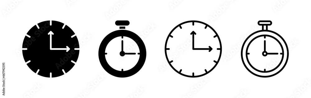 Clock icon. Time icon vector. Clock icon in trendy flat style isolated Clock icon. Time icon vector. Clock icon in trendy flat style isolated