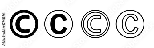 Copyright icon vector. copyright symbol