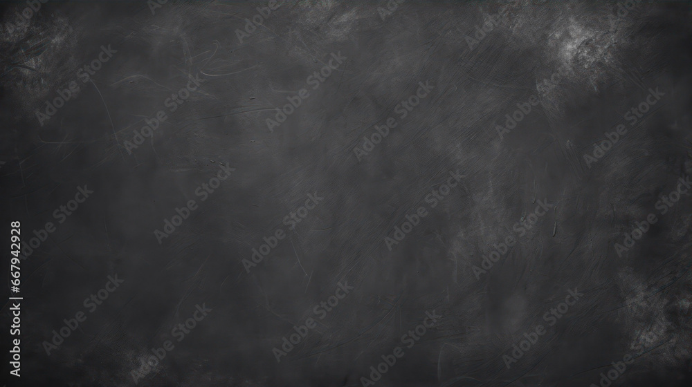 Close up of clean school horizontal black board texture, black board copy space background, empty Chalk black board as a background - obrazy, fototapety, plakaty 