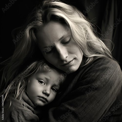 Mother hugging her baby. A deeply emotional moment between a mother and her child © piai