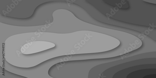 Gray and black abstract papercut background. Abstract black papercut background 3d realistic design use for ads banner and advertising print design vector. 3d topography relief. Vector topographic.