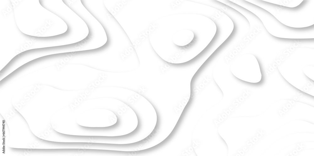 Gray and white abstract background. Abstract white papercut background 3d realistic design use for ads banner and advertising print design vector. 3d topography relief. Vector topographic.
