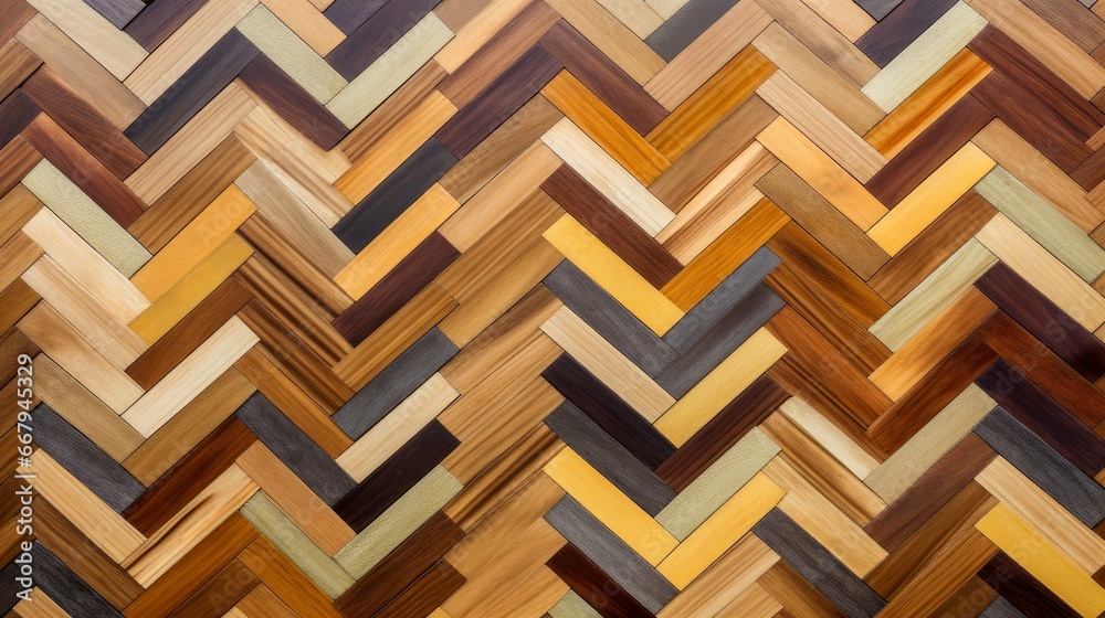Wood marquetry wall parquet, abstract pattern background