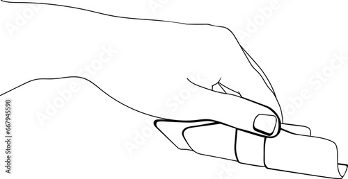 Hands holding cards (poker, blackjack), Tarot card reading, winning move, linear drawing, vector.