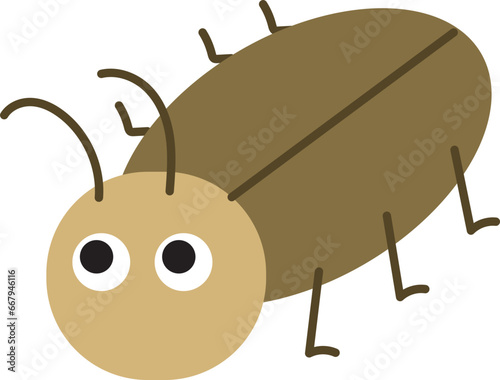 cockroach cute insect illustration isolate