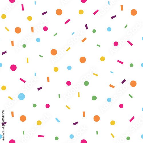 Multi color confetti print seamless repeating pattern