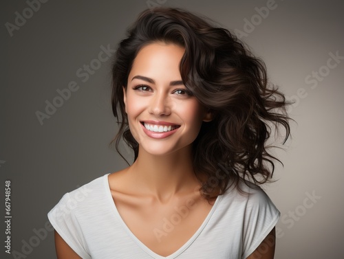 Attractive young woman port...