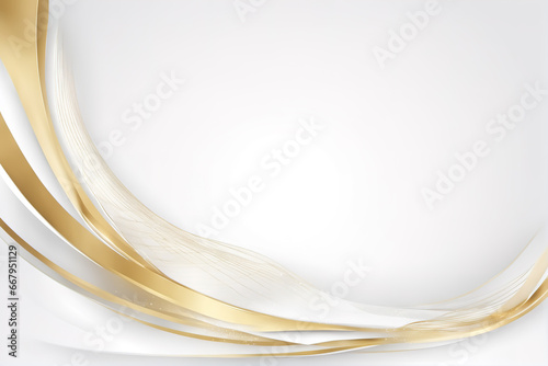 Golden wavy lines wallpaper on white background