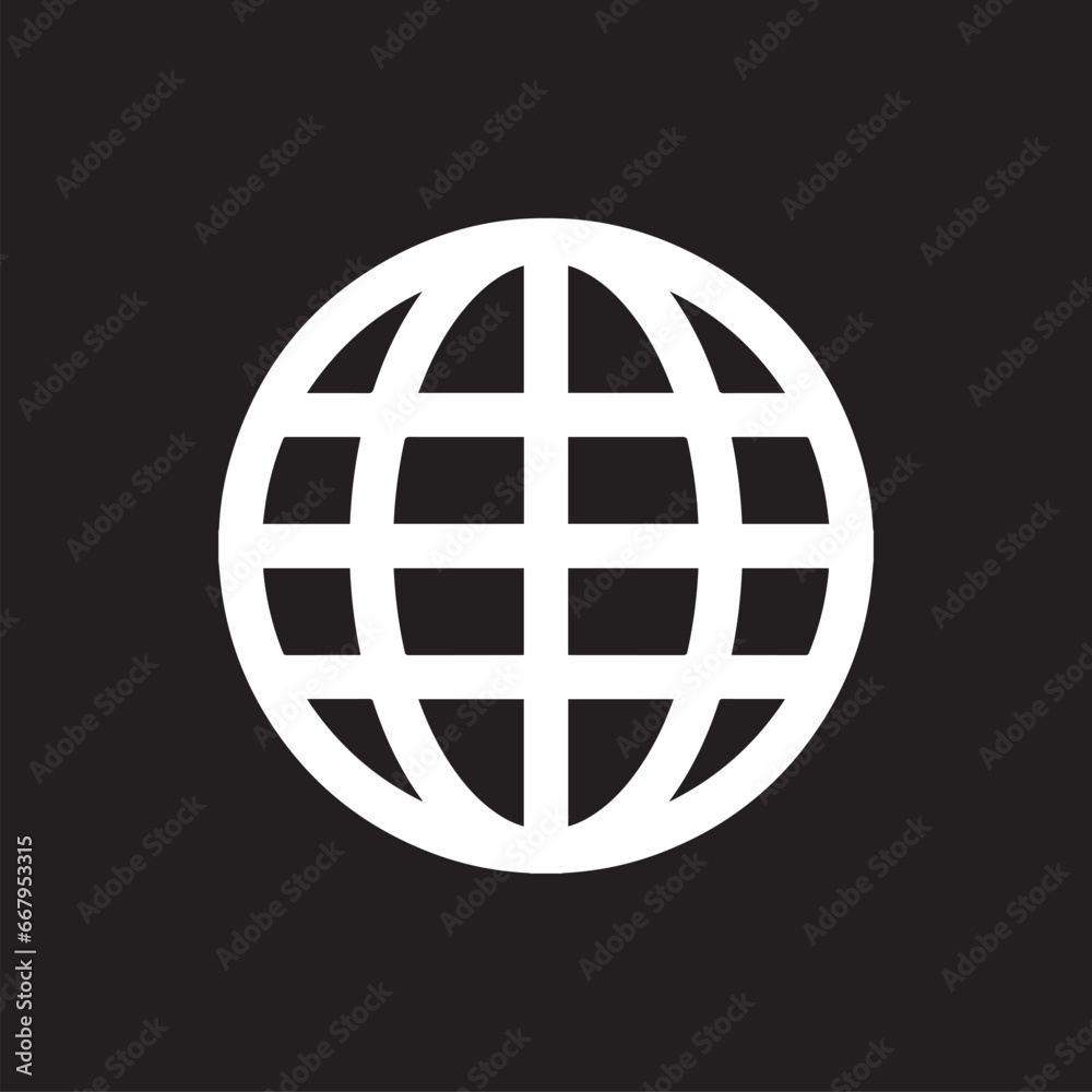 Internet icon vector. Website sign symbol vector. Internet vector icon illustration isolated on black background Internet icon vector. Website sign symbol vector. Internet vector icon illustration isolated on black background