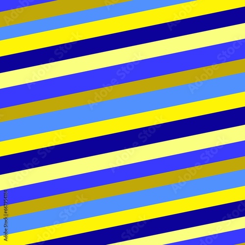 Diagonally striped background with blue and yellow color palette