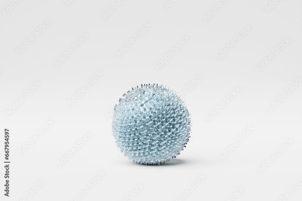 3D illustration of a blue sphere with many faces and holes on a white background. Cyber ball sphere 3D illustration of a blue sphere with many faces and holes on a white background. Cyber ball sphere
