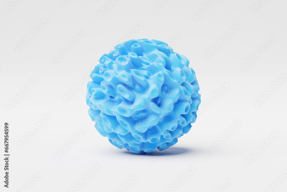 3D illustration of a blue sphere with many faces and holes on a white background. Cyber ball sphere 3D illustration of a blue sphere with many faces and holes on a white background. Cyber ball sphere