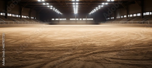 Horse arena. Barn building. Generative AI technology.