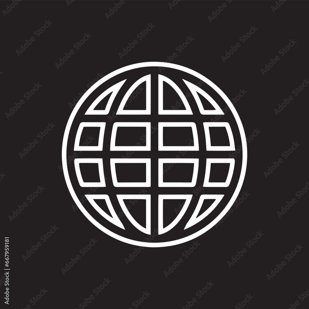 Internet icon vector. Website sign symbol vector. Internet vector icon illustration isolated on black background Internet icon vector. Website sign symbol vector. Internet vector icon illustration isolated on black background