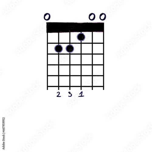 EPS E Guitar Chord (Purple and Black)