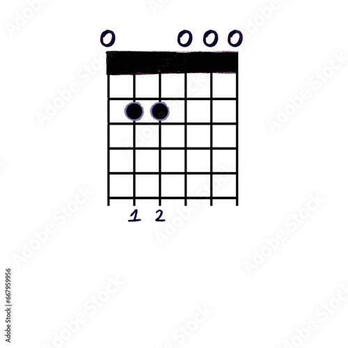 EPS Em Guitar Chord (Purple and Black)