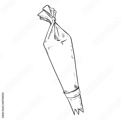 pastry bag baking stuff hand drawn