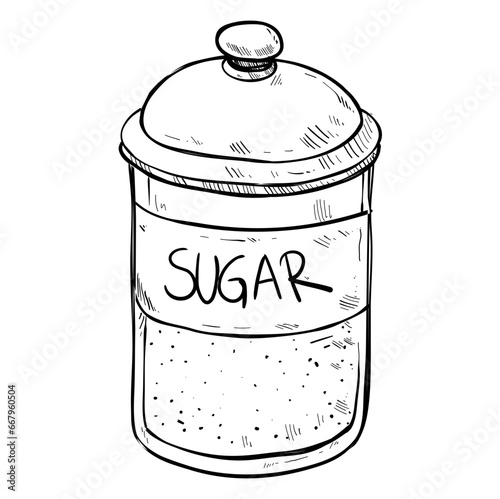 sugar baking stuff hand drawn