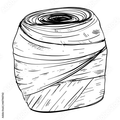 thread hand drawn