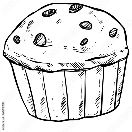 cupcake bakery hand drawn