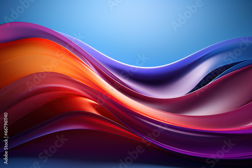 Multicolor Wavy Motion Background: Abstract Art in Motion