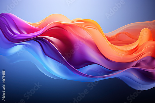 Multicolor Wavy Motion Background: Abstract Art in Motion