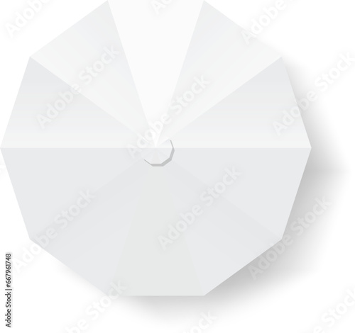 White square tent mockup top view. Food booth sale shelter cover. Garden party canopy or gazebo, outdoor camp or festival market roof