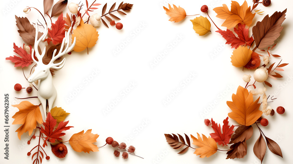 Frame made by dry leaves