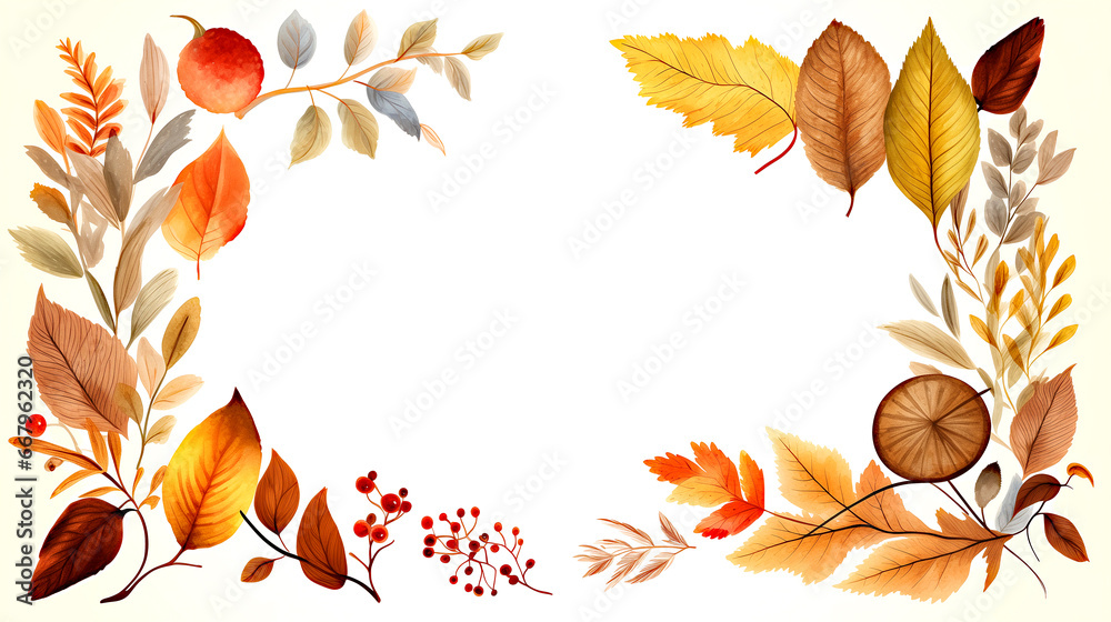 Frame made by dry leaves