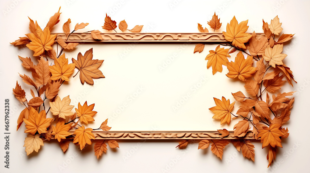 Frame made by dry leaves
