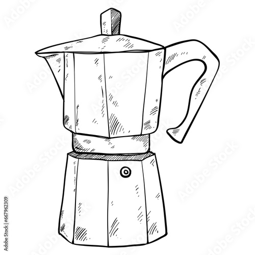 coffee machine handdrawn 