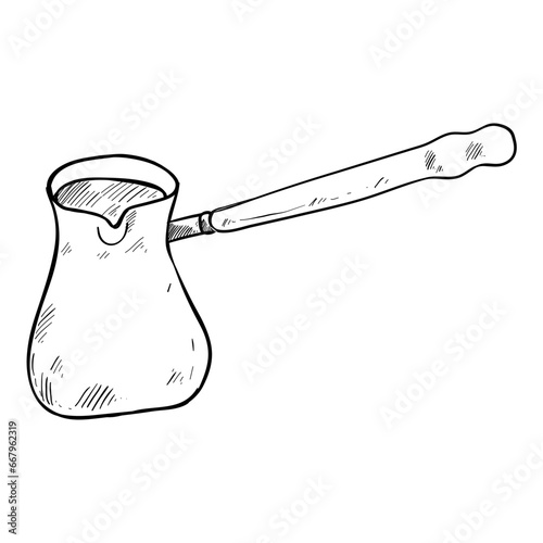 scoop coffee handdrawn 