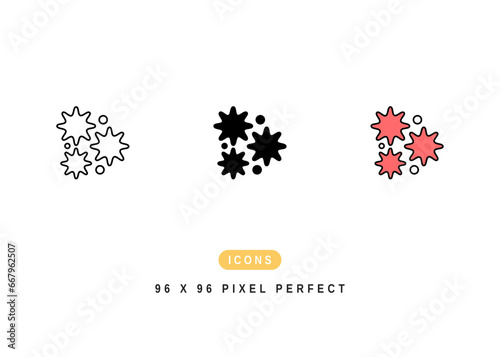 Platelet Icon. Thrombocyte Blood Cell Symbol Stock Illustration. Vector Line Icons For UI Web Design And Presentation