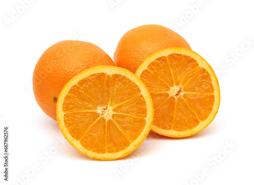 Nice fresh orange isolated on a white background