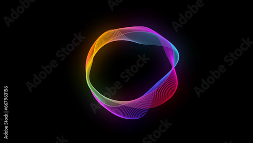 Abstract neon circle