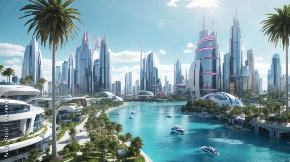 Obraz premium Space city