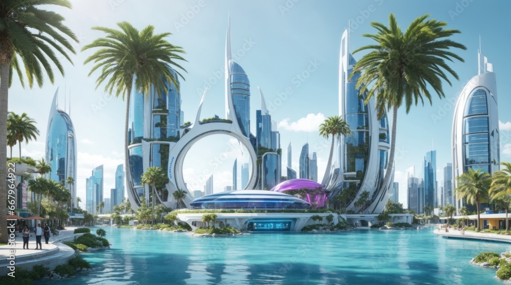 Obraz premium Space city