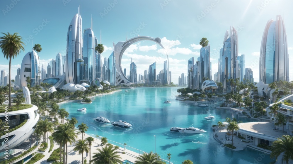 Obraz premium Space city