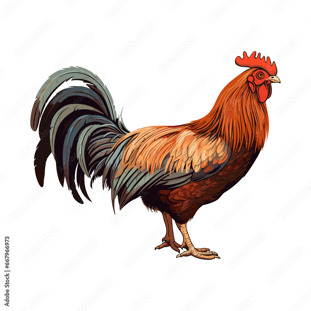 chicken Sticker, rooster sticker